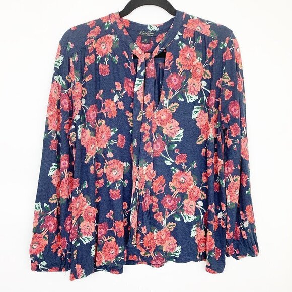 Lucky Brand Tops - Lucky Brand Floral Front Tie Top XL